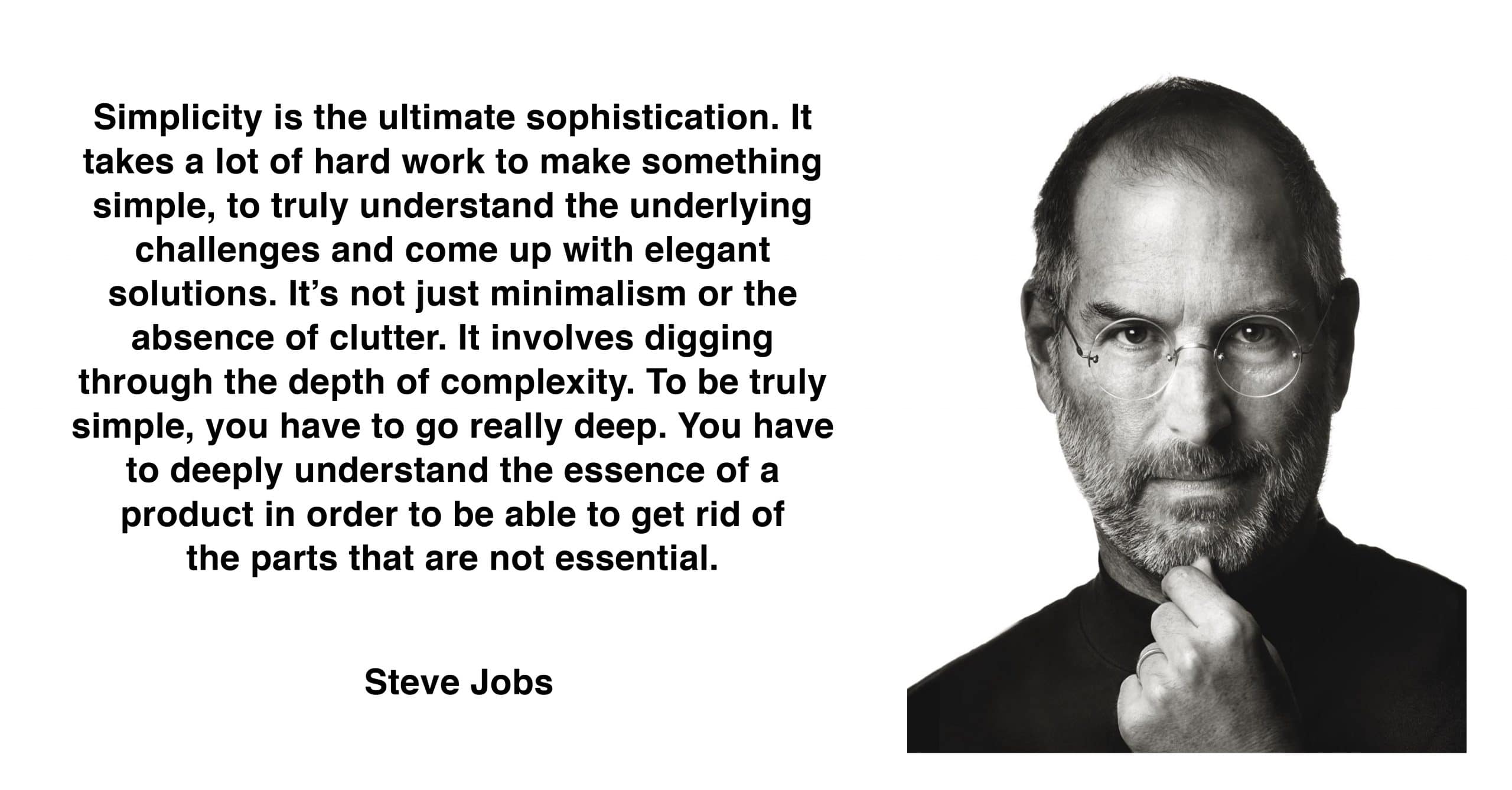 Steve Jobs view on simplicity