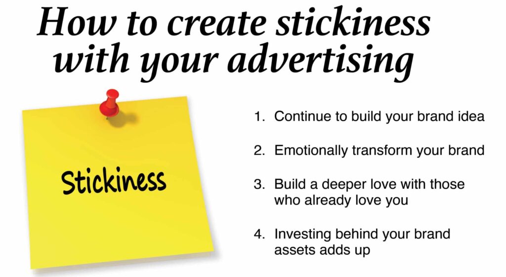 Advertising results stickiness