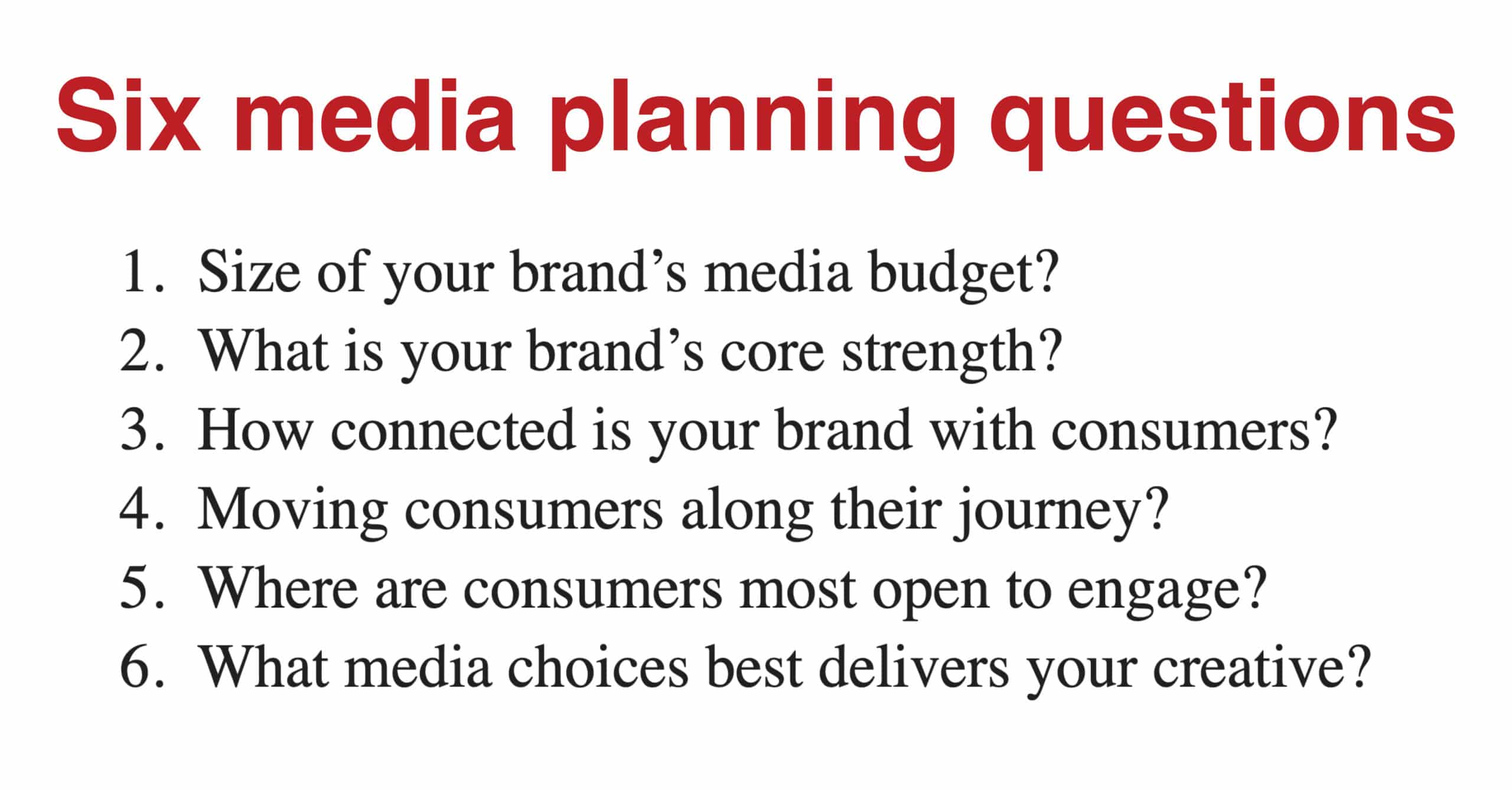 media planning questions