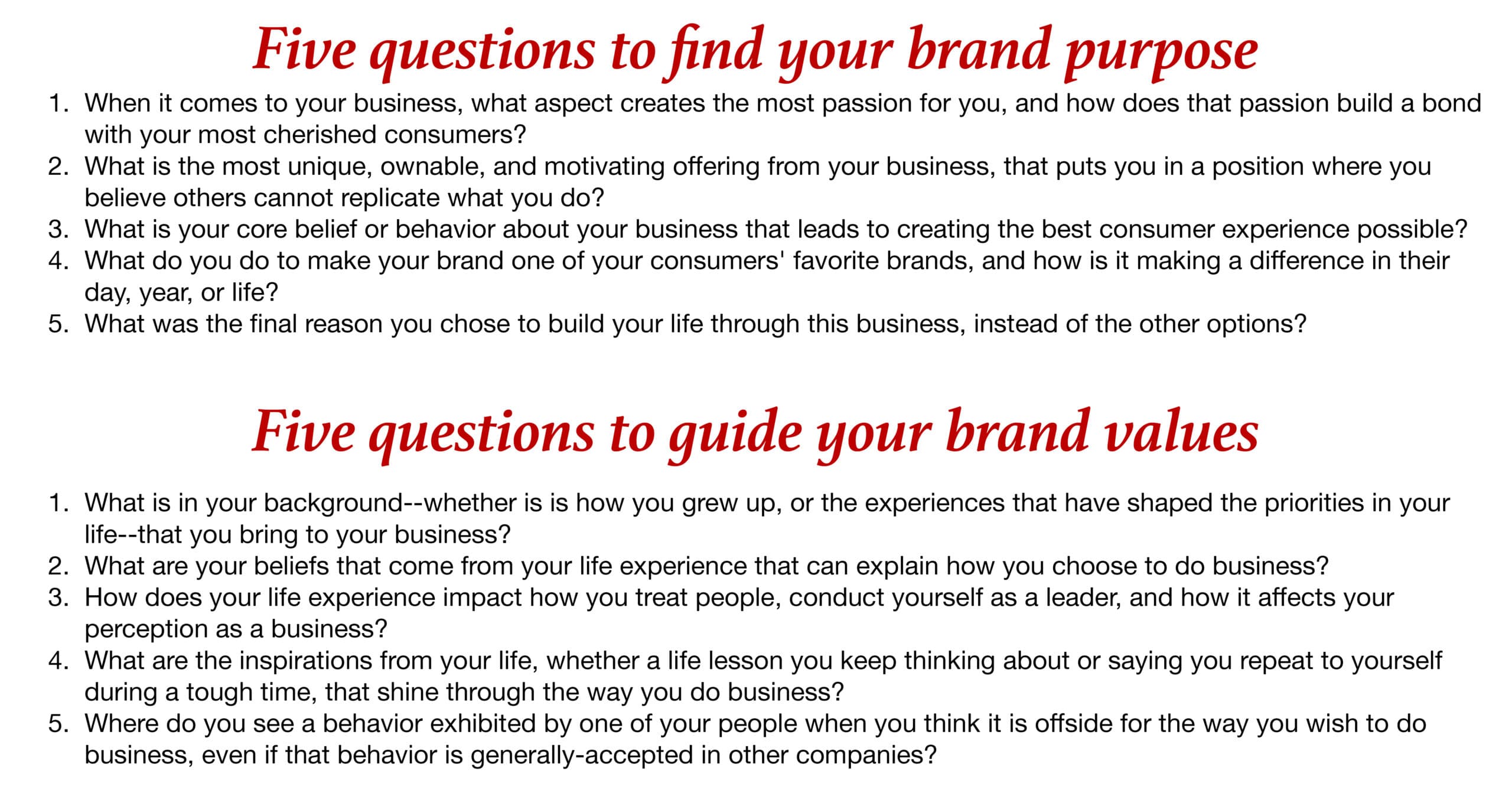 Finding your Brand Purpose to use in your strategic plan