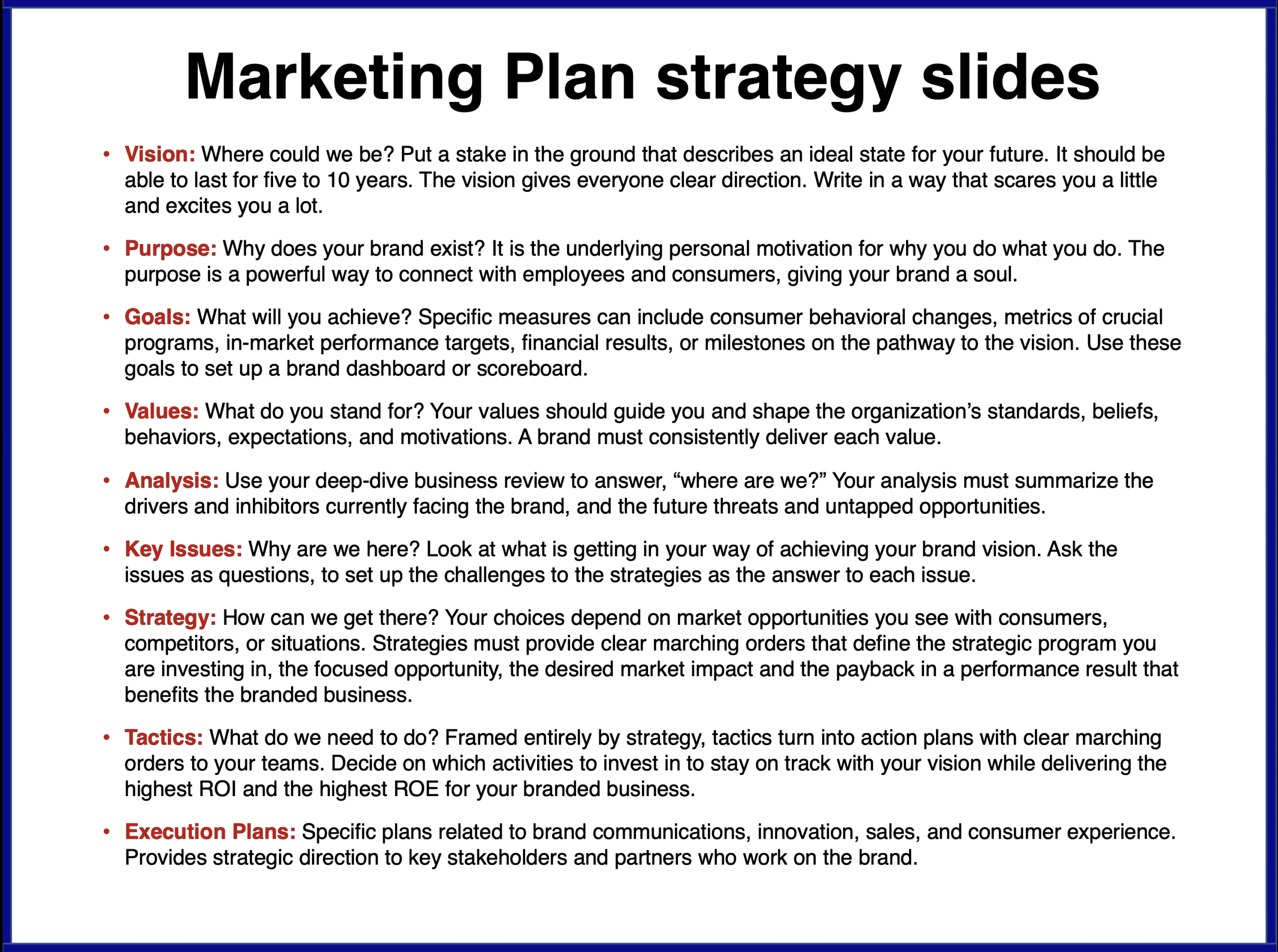 Marketing Plan Strategy Slides Marketing Plan examples