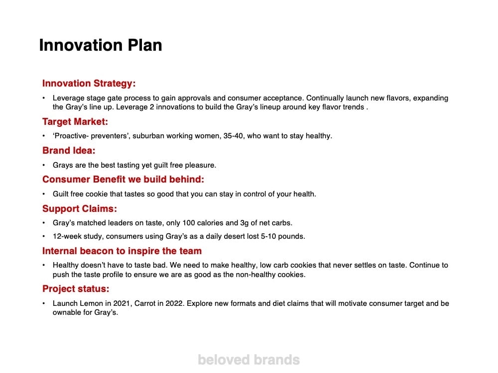 Marketing Plan template Innovation Plan