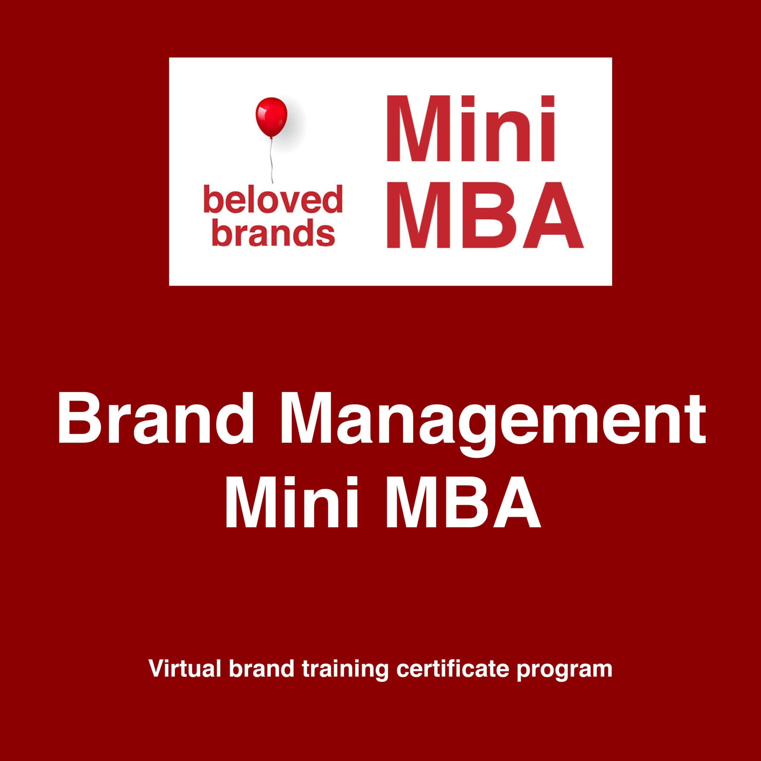 Mini MBA brand management certificate