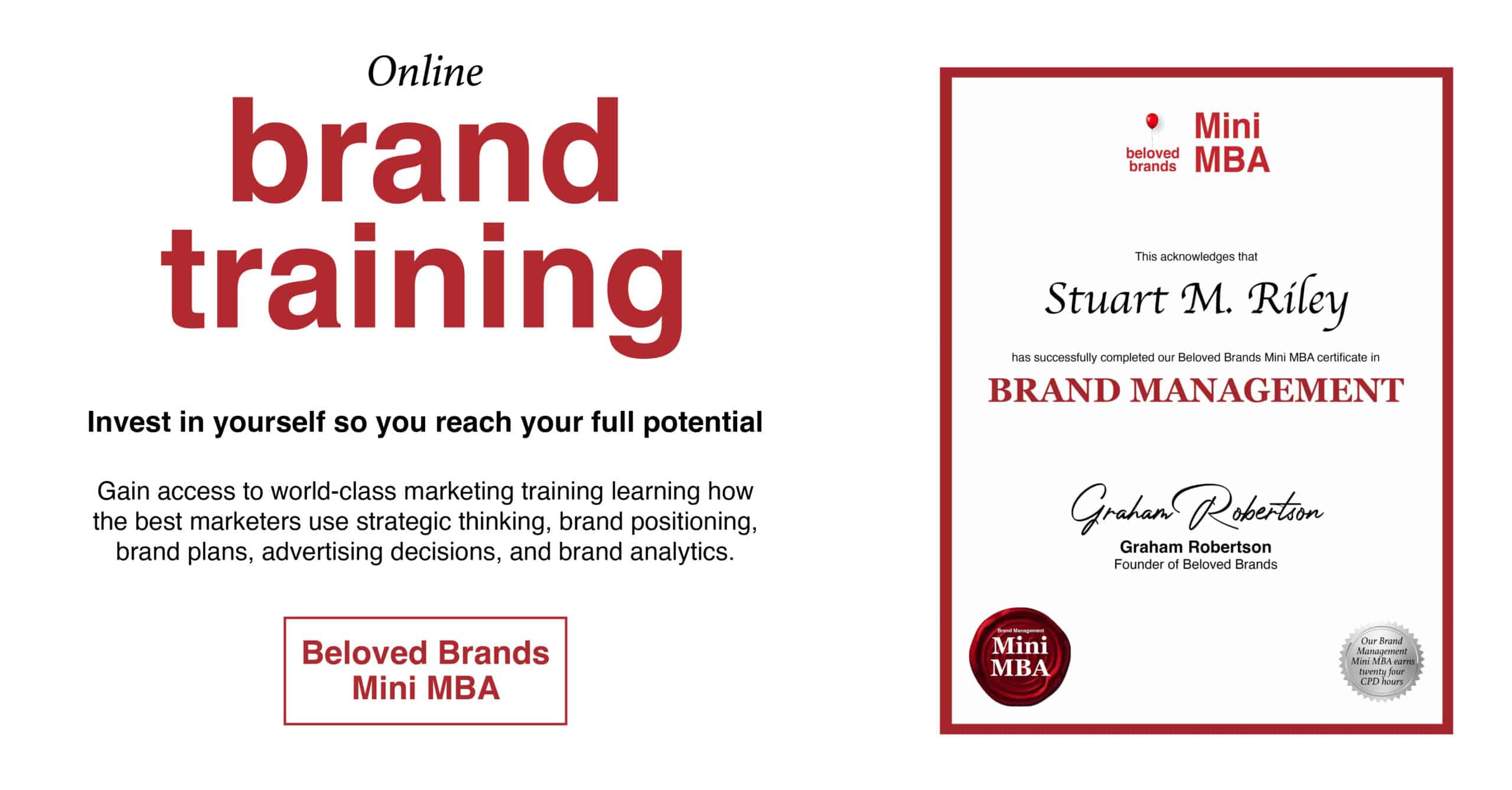 Mini MBA brand management certificate, online marketing course