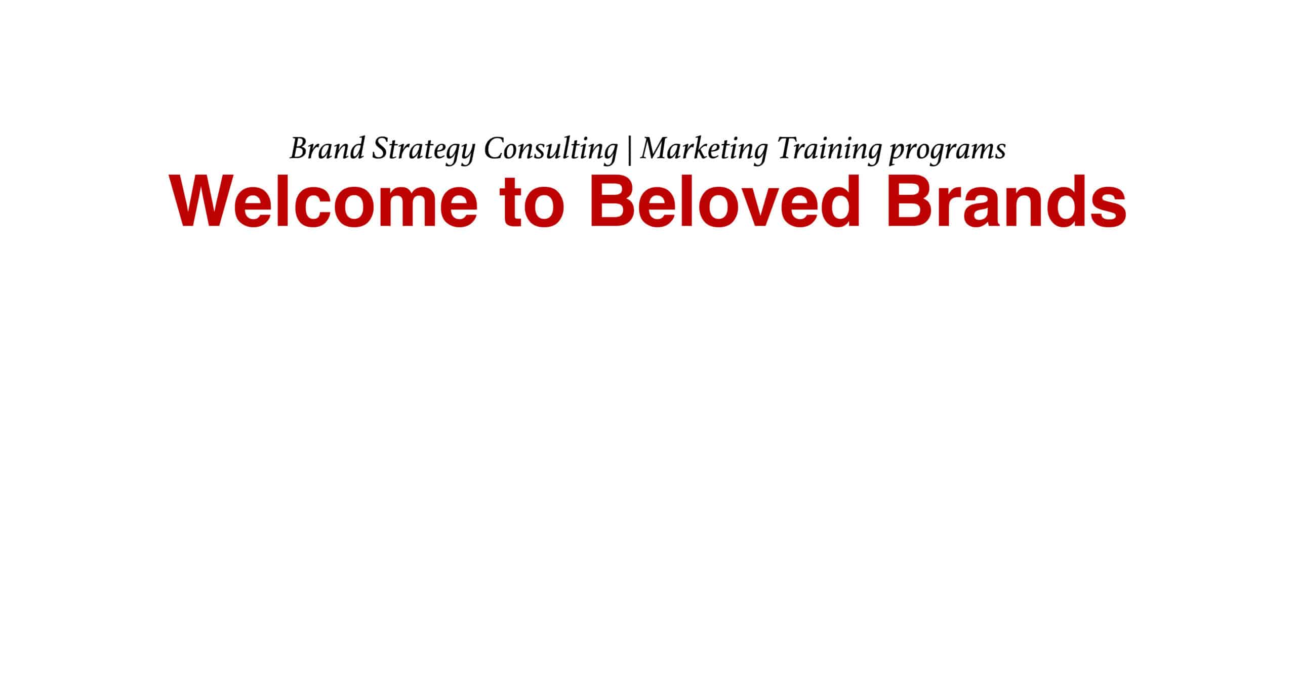 Brand Consulting and Marketing Training