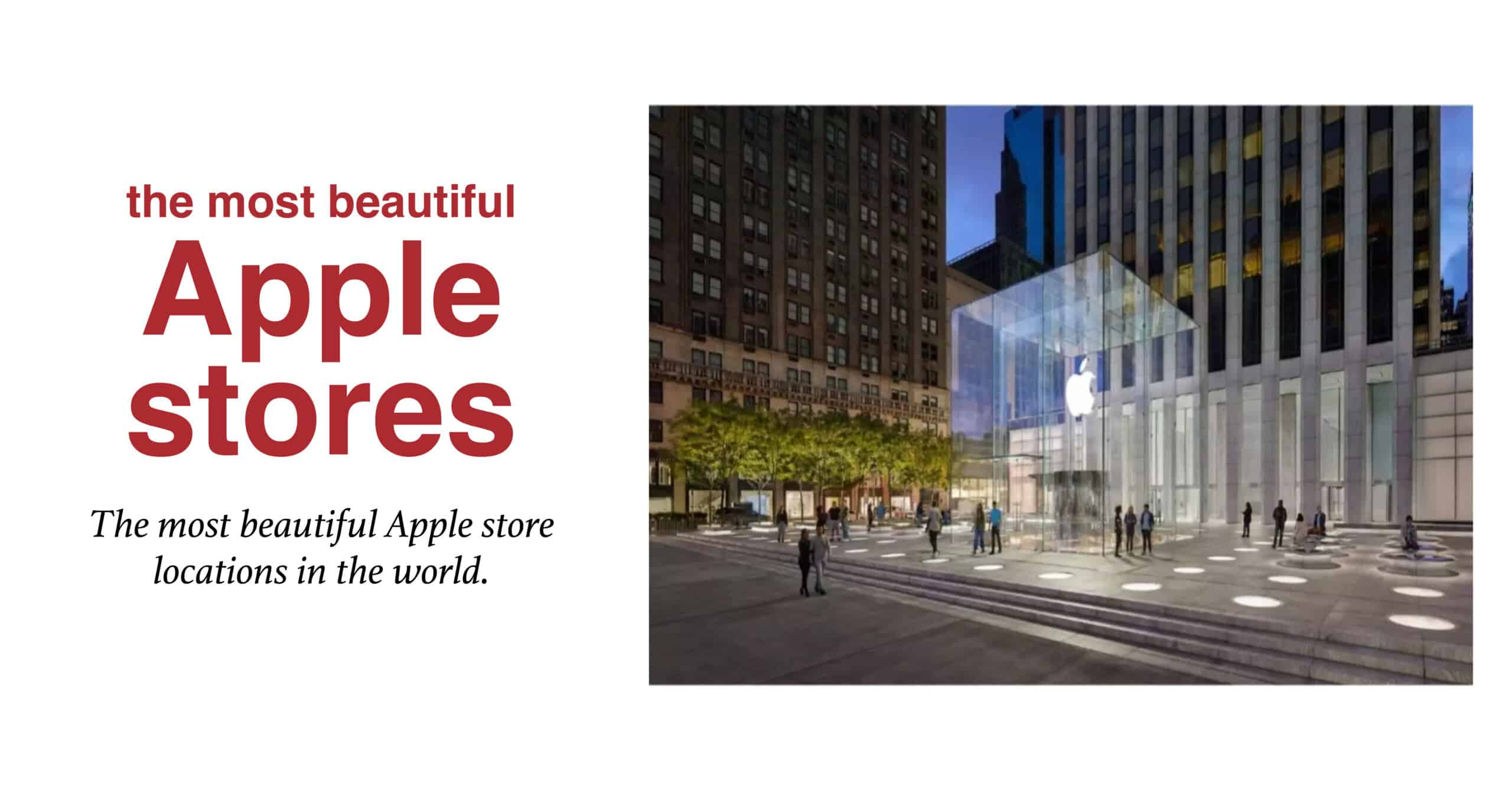 Most beautiful Apple store locations