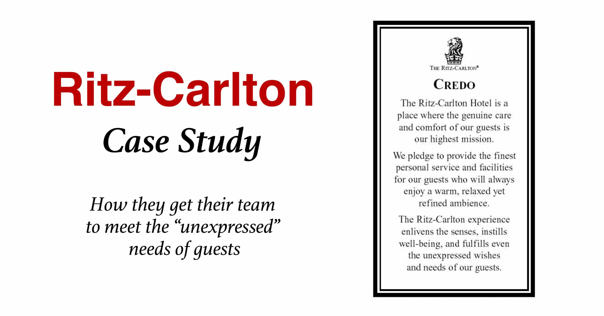 ritz carlton hotel company case analysis